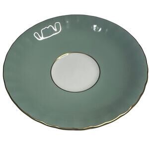 Aynsley Replacement Saucer(England) Bone China Mint Green & gold Pembroke trim